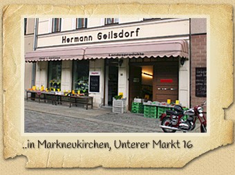 Außenansicht des Geschäftes in Markneukirchen